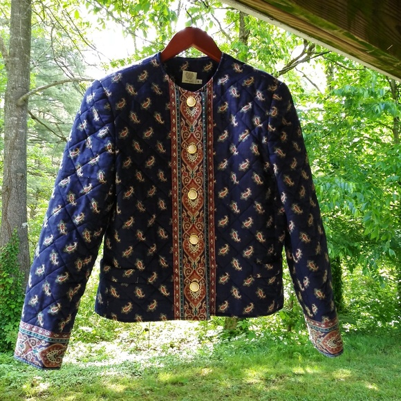 Vera Bradley Jackets & Blazers - Rare Vintage Vera Bradley Blazer "Navy" Size Small
